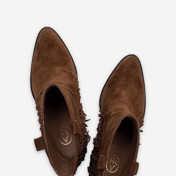 ASH ELISON BIS BOHO SUEDE LEATHER FRINGE WESTERN BOOTS RUSSET NWT SZ EUR 38 US 8 - Picture 9 of 10